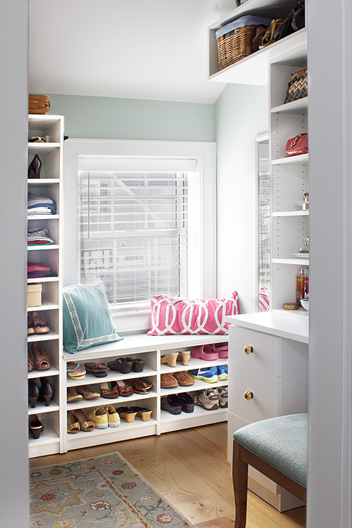 Closet Shoe Bench Below Window