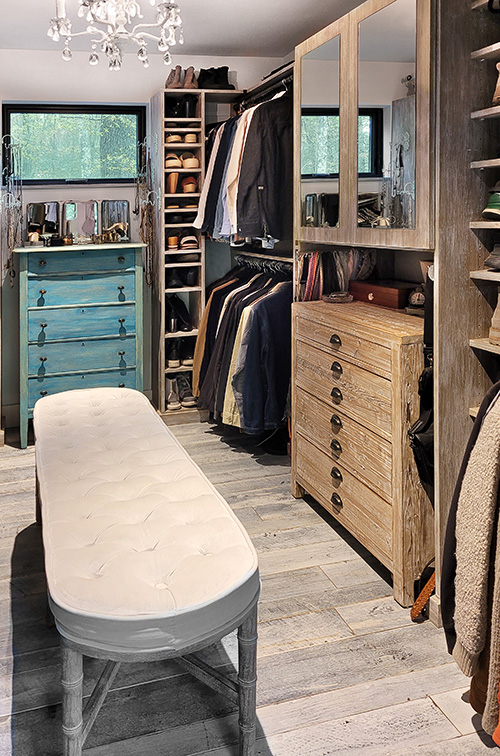 Custom Closet Design for Historic Remodel with Open Shelves and Shoe Cubbies New Paltz NY