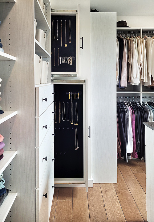 Closet Double Pull-Outs and Drawers
