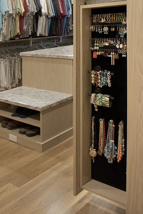 Custom Closet Jewelry Storage for Earrings