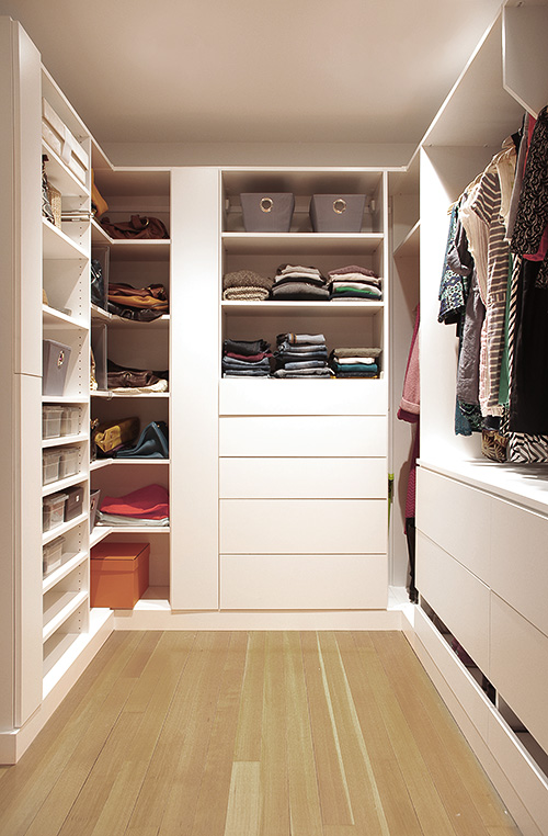 No Hardware Needed with Push-to-Open Cabinets with Sliding Shoe Shelf