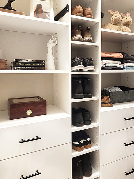 Unused Space Converted to Hall Closet Close