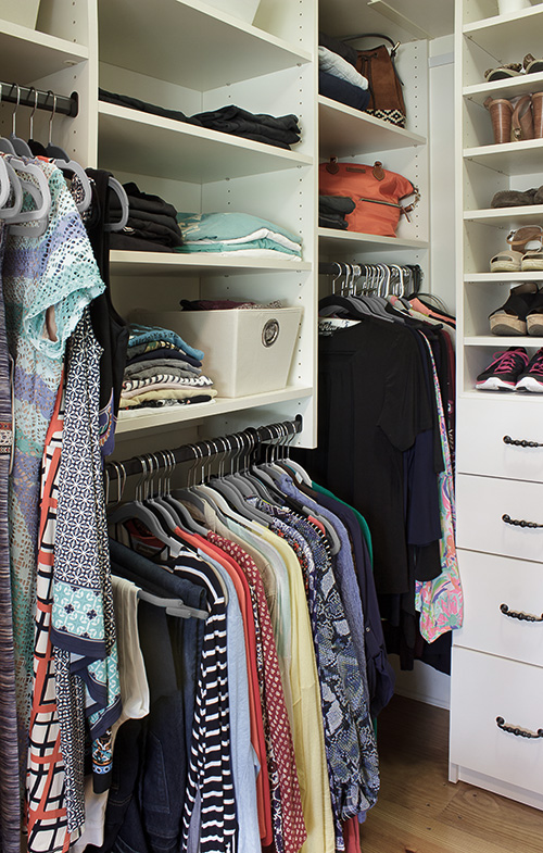 Hanging Storage and Open Adjustable Shelves