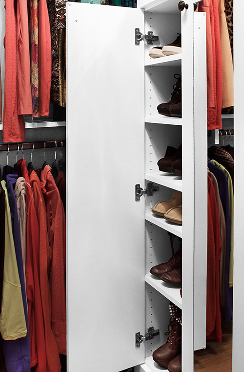 Closet Shoe Cabinet with Adjustable Shelves