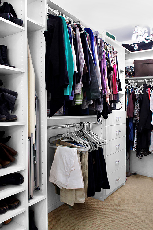 Master Walkin Closet with Open Shelves