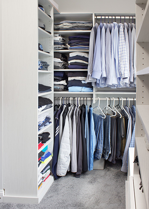 Mens Shared Closet Functionally Organized