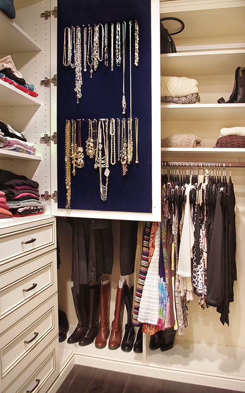 Velvet Lined Necklace Cabinet Door