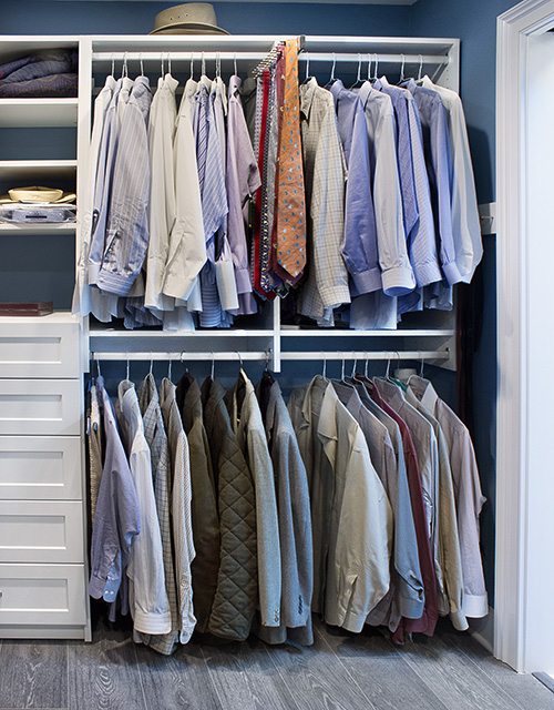 Closet for Professional Men's Abundant Wardrobe