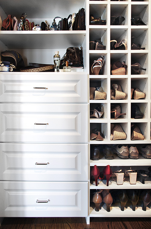 Closet Shoe Shelves and Cubbies