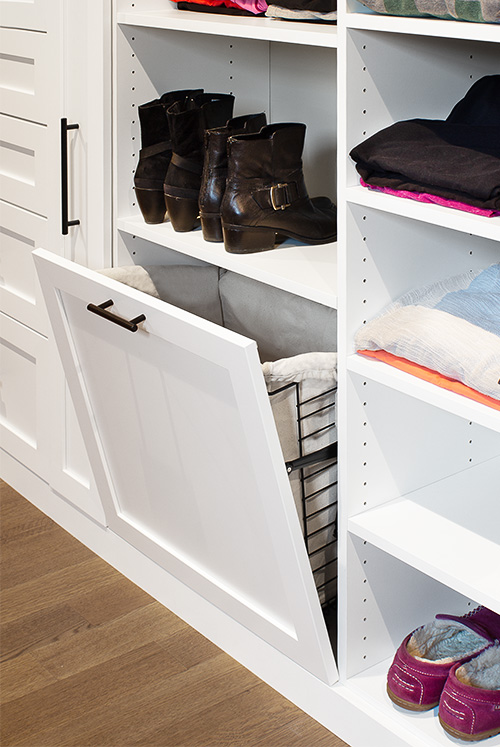 Built-In Closet Tilt-Out Hamper