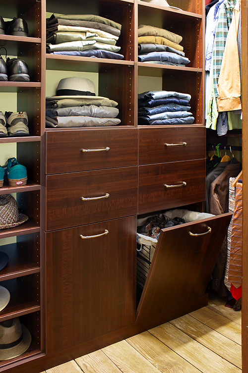 Walk-In Closet with Tilt-Out Hamper in Goshen, NY