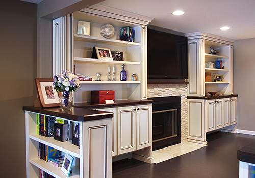 Fireplace Surround Cabinets, Shelving and Bookcases