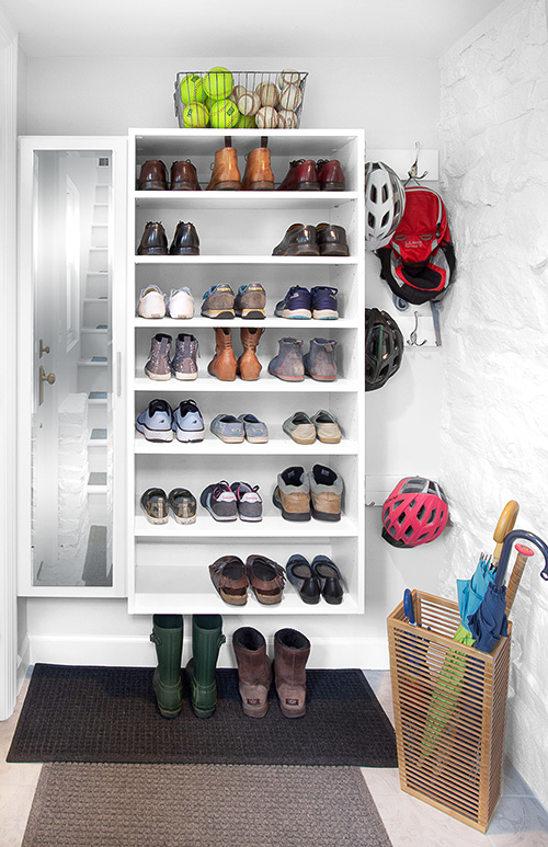 Back Door Mudroom for Backpacks, Helmets Shoes and Boots