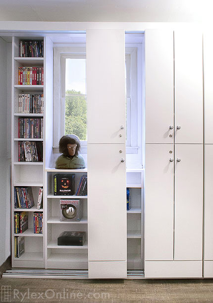 Multi Layer Media Sliding Storage Cabinet