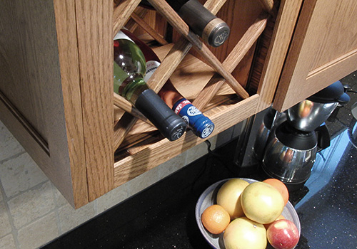 Solid Wood Kitchen Wine Cabinet