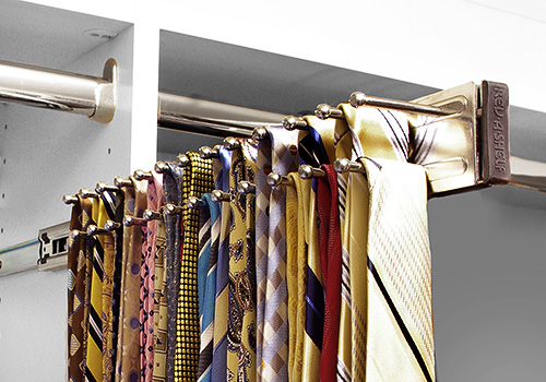 Custom Closet Pullout Tie Rack