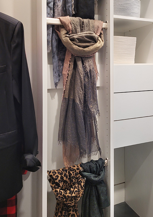 Scarf Closet Storage Bars for Rylex Closets