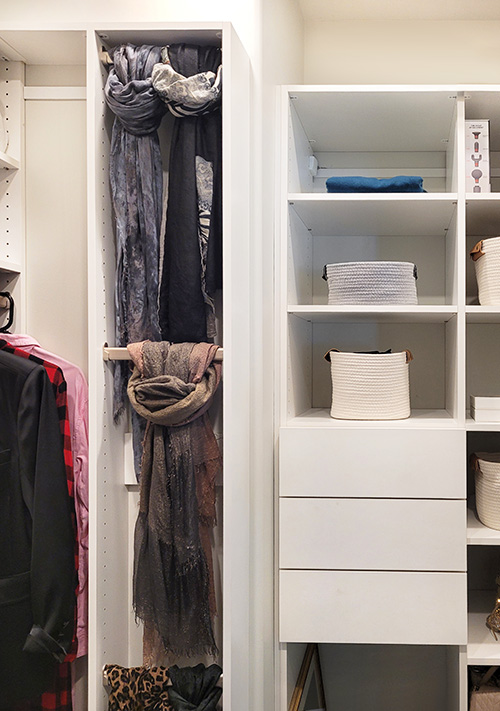 Built-in Closet Scarf Storage Cabinet by Rylex