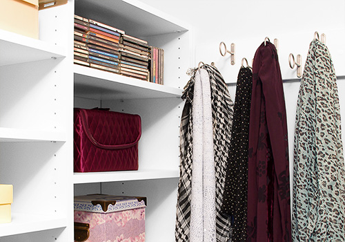 Closet Scarf Storage Hooks