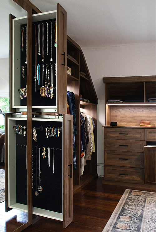 Luxury Custom Closet for Couples with Valet Rod - View More Options