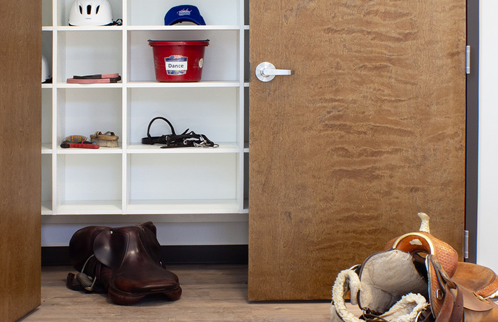 Commercial Locking Storage Closet with Shelving