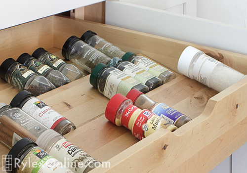 Spice Drawer with Birch Inserts