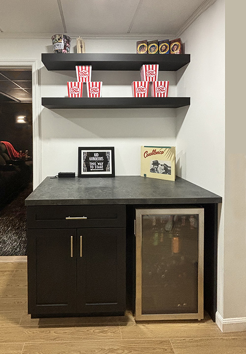 Concession Cabinet for Home Theater Room