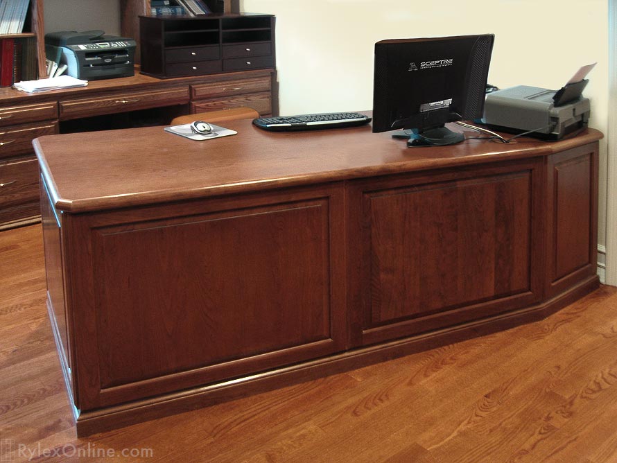 Solid Wood Office Desk with Half Round Solid Edge | Hudson Valley, NY