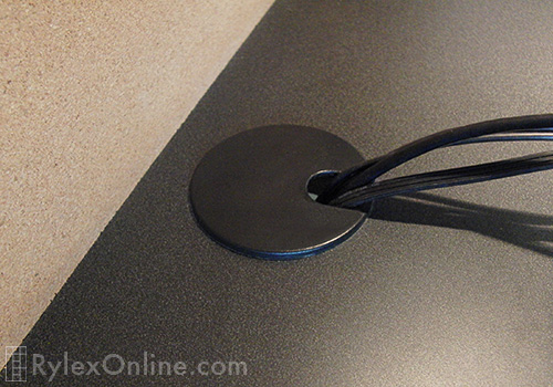 Black Cable Grommet for Office Desk