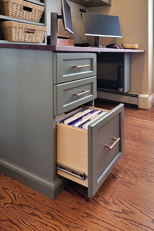 Built-In Home Office Desk with Spacious Drawers including File Drawers - View More Options