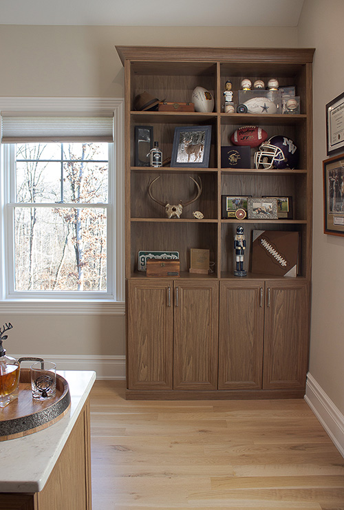 Rustice Home Office Storage Cabinet with Display Shelves