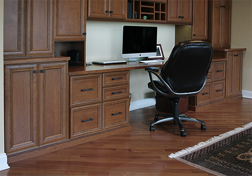 Home Office Cabinet Paper Shredder Pullout Tray Close Up