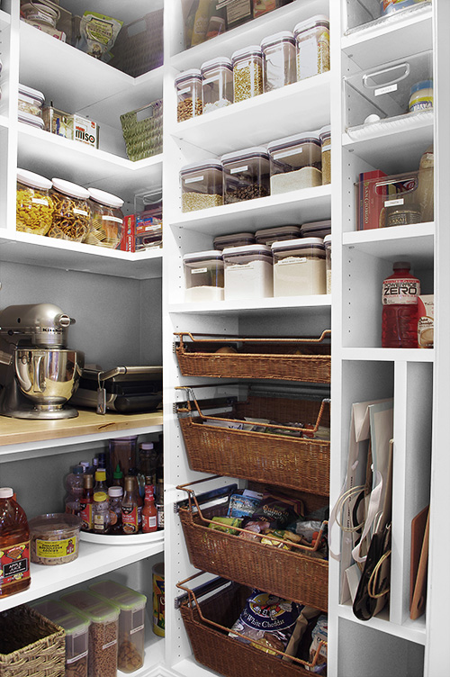 Custom Pantry with Sliding Baskets