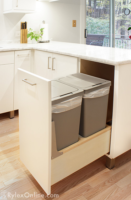 Kitchen Cabinet Drawer for Double Garbage Bins