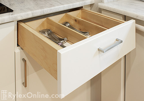 Custom Kitchen Silverware Drawer with Dividers