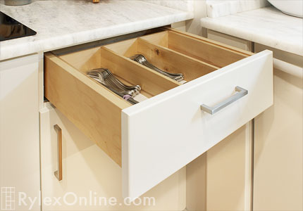 Custom Kitchen Silverware Drawer with Dividers