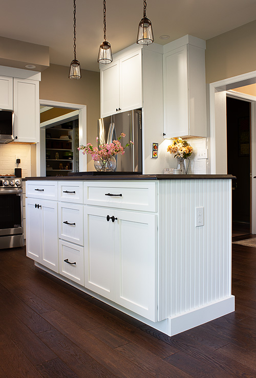 White Kitchen Island Farmhouse Style with Storage Pullout Shelves