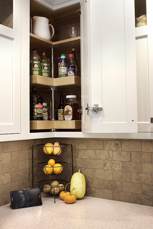 Lazy Susan for Corner Kitchen Cabinet with Double Tiers