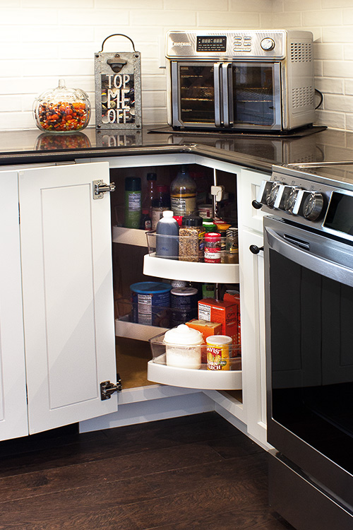 Lower Corner Cabinet with Dual Lazy Susans