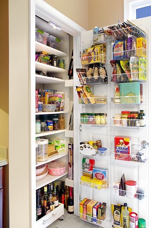 Kitchen Pantry with Door Rack