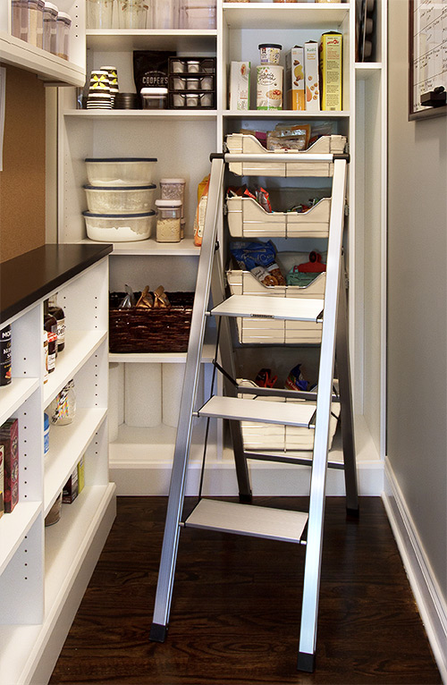 Slim Line Step Ladder for Kitchen Pantry