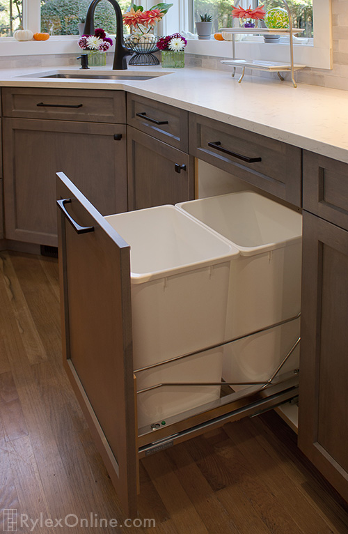 Kitchen Trash Pullout Cabinet