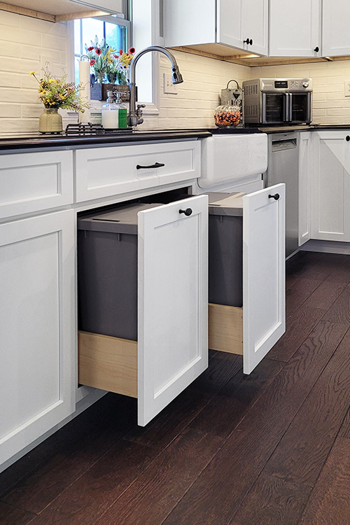 Pull Out Trash Kitchen Cabinets