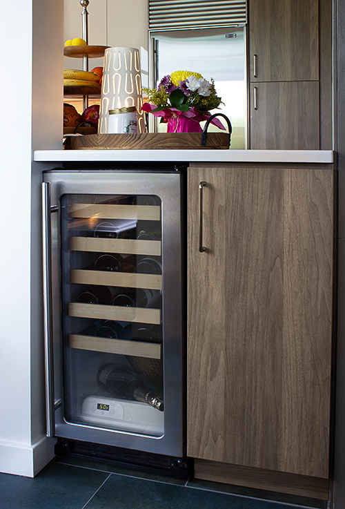 Wine Fridge Behind Kitchen Island