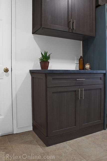 Laundry Cabinet with Hidden Shoe Access