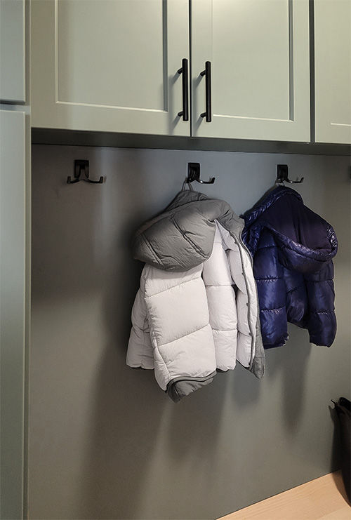 Laundry Room With Jacket Hooks for Storage