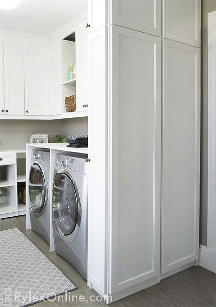 Slim Laundry Room Cabinet with Foldaway Ironing Board