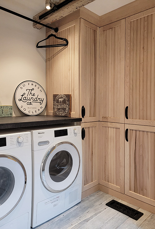 Laundry Room Custom Built-In Tall Storage Cabinets