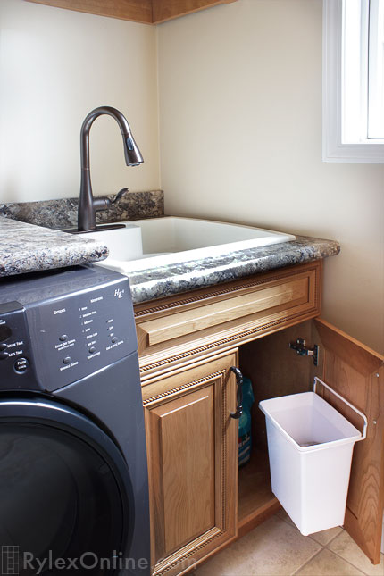 Laundry Cabinet with Trash Can