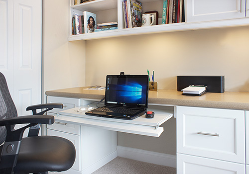 Home Office Desk with Keyboard Tray